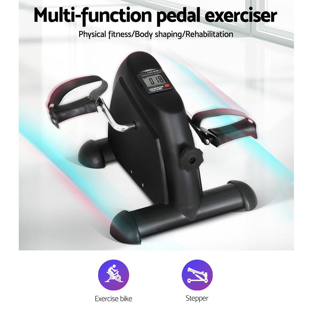 Everfit Pedal Exerciser Mini Exercise Bike Cross Trainer Black