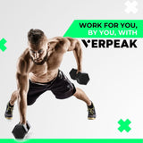 VERPEAK Rubber Hex Dumbbells 20kg -