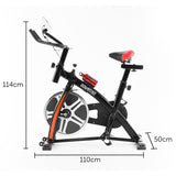 Powertrain Home Gym Flywheel Exercise Spin Bike - Black