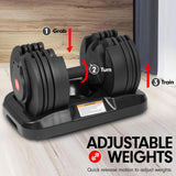 Powertrain 2x 20kg Gen2 Home Gym Adjustable Dumbbell