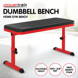 Powertrain Height-Adjustable Exercise Home Gym Flat Weight Bench