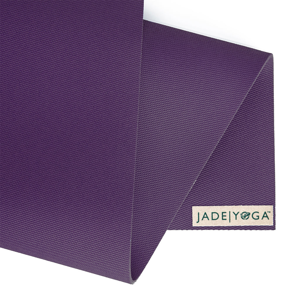 Jade Yoga Harmony Mat - Purple & Iron Flask Wide Mouth Bottle with Spout Lid, Fire, 32oz/950ml Bundle