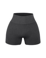 Azura Exchange Ribbed Knit Butt Lifter Yoga Shorts - M