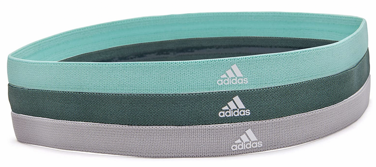 3pcs Adidas Sports Headband Hair Bands Gym Training Fitness Yoga - Grey/Green/Mint