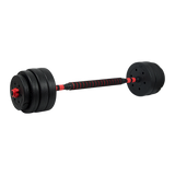 40kg Adjustable Rubber Dumbbell Set Barbell Home GYM Exercise Weights